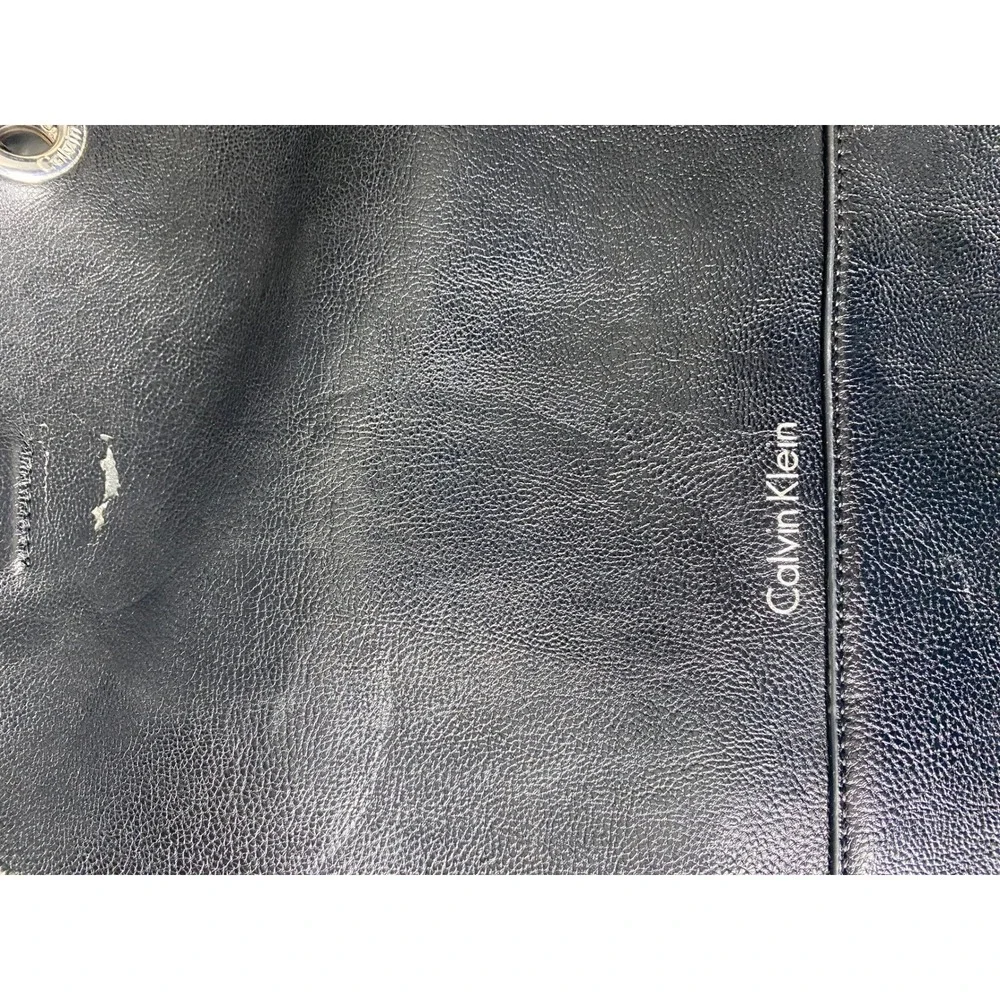 Calvin Klein Black Faux Leather Wallet‎ Clutch Organizer